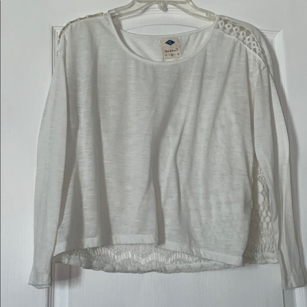 White crochet long sleeve